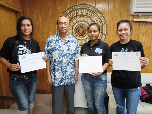 Ms. Richynne Gallen, Ms. Lynnsey Sigrah and Ms. Dorothy Sigrah