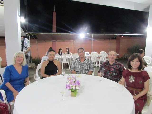 Guests at the Reception (From Left: US Charge d’Affaires ad interim Cummings, Mrs. Pretrick, Vice Sec. Pretrick, Australian Ambassador Fraser, Mrs. Fraser)