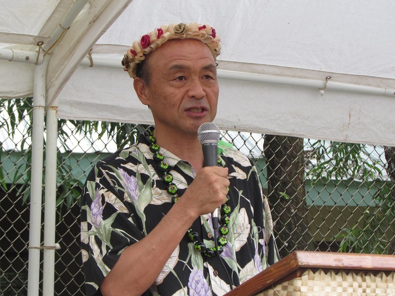 Ambassador Sakai making remarks and highlighting Tokyo Olympic games.