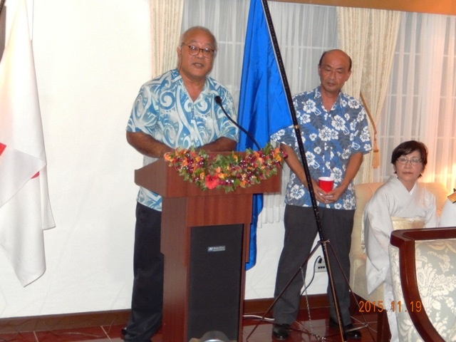 Secretary Robert giving his remarks
