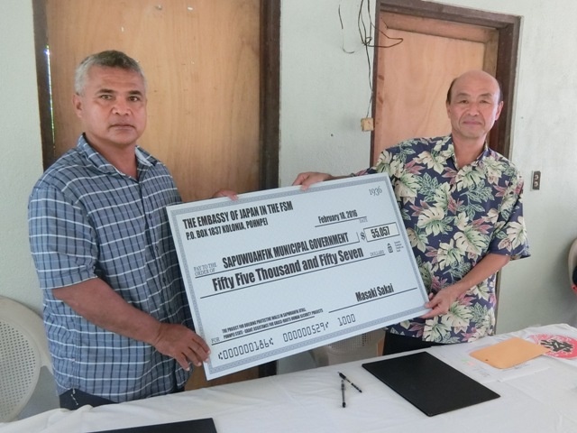 Handing Over a Big Check