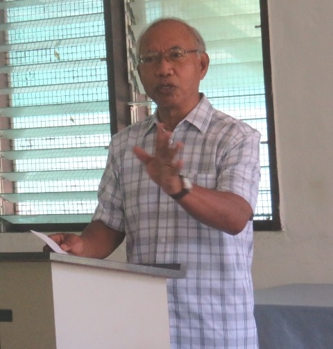 Rev. Bethwel Henry giving a speech