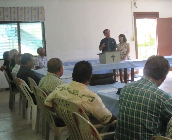 Ambassador Horie and Madam Horie dedicating a song to UCCP staffs