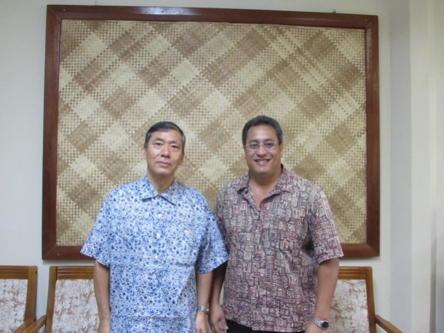 髙田大使とプレトリック外務大臣代行
