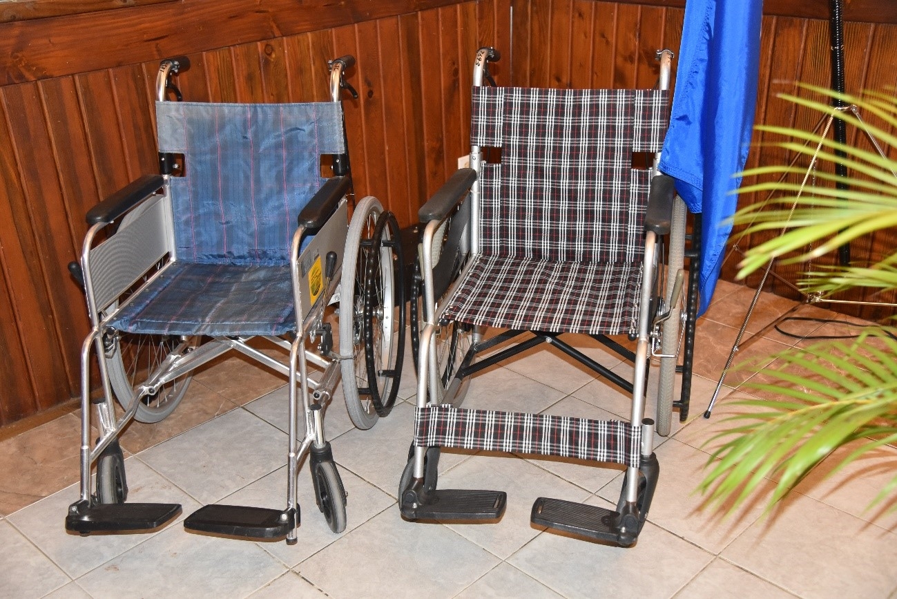 Donated wheelchairs